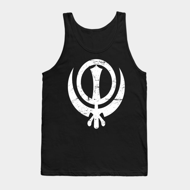 Distressed Sikh Khanda Tank Top by MeatMan